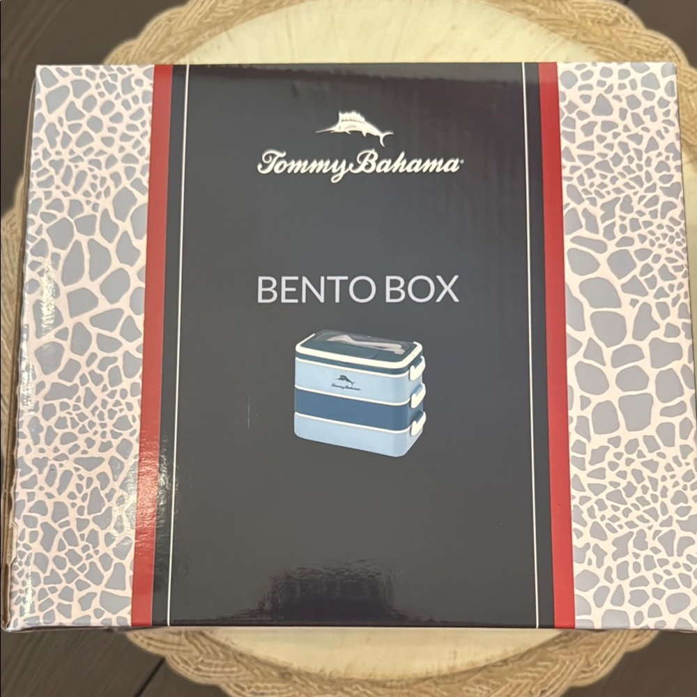 Tommy Bahama Blue and White Bento Box
NIP